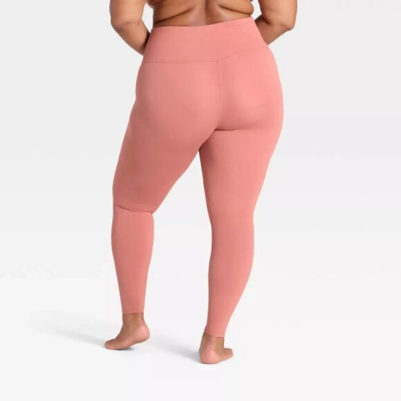 All In Motion Everyday Soft High Rise Leggings XS Brown Taupe Moisture Wicking - Picture 2 of 3